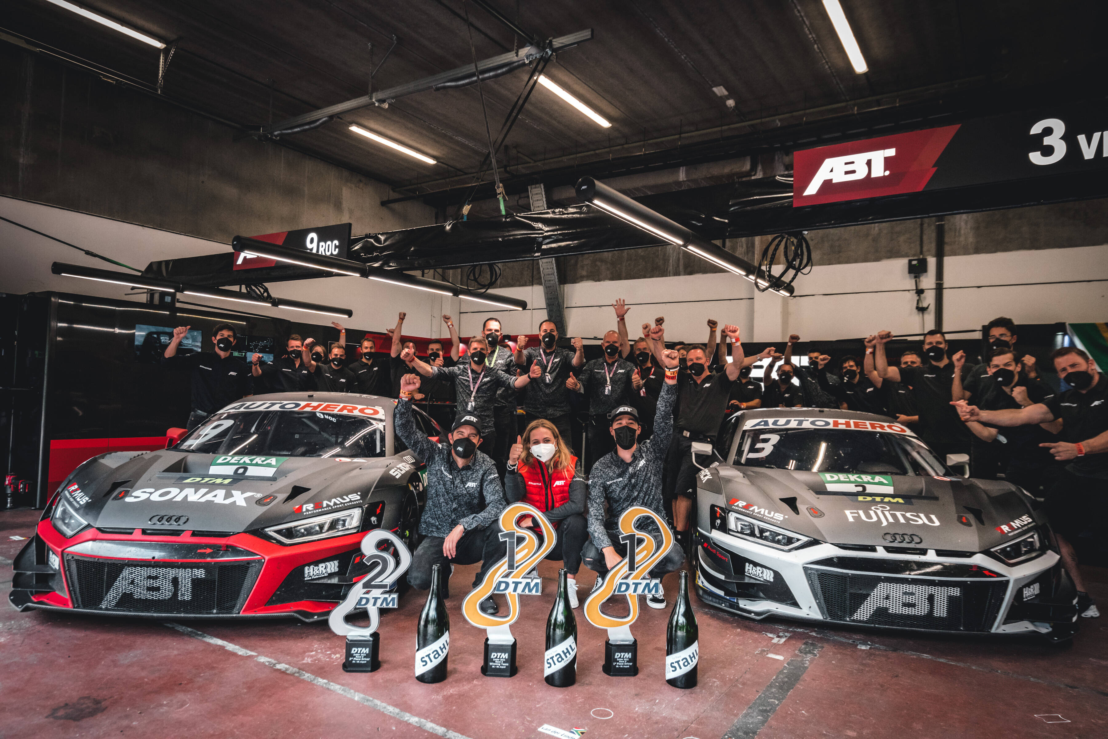 Team ABT Sportsline celebrates 1-2 victory at Zolder - Audi Tuning