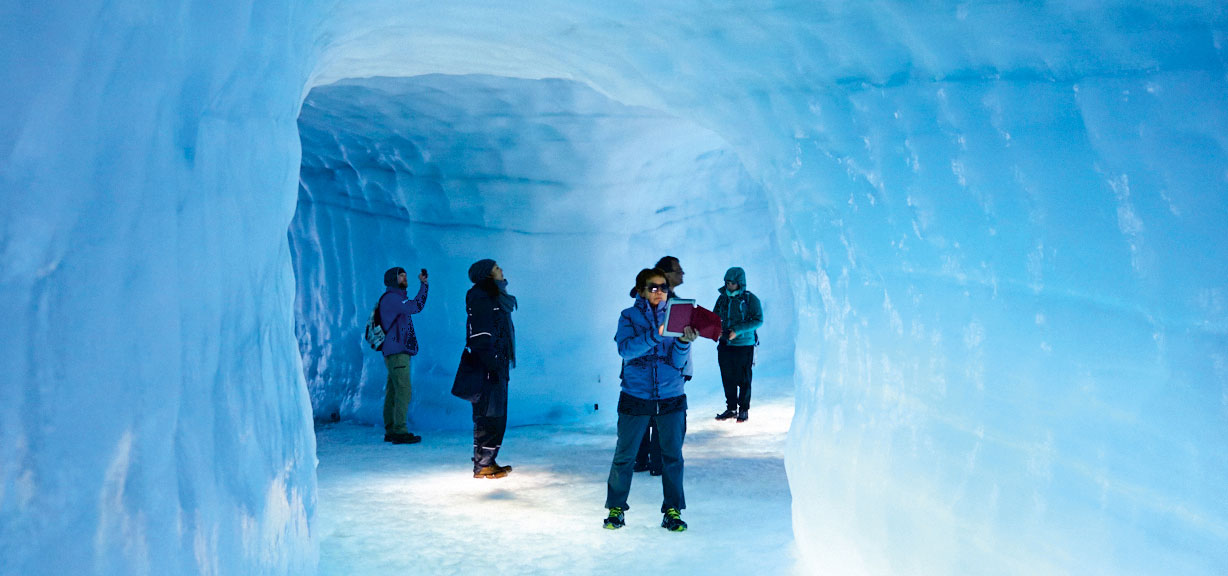 into the glacier, Iceland